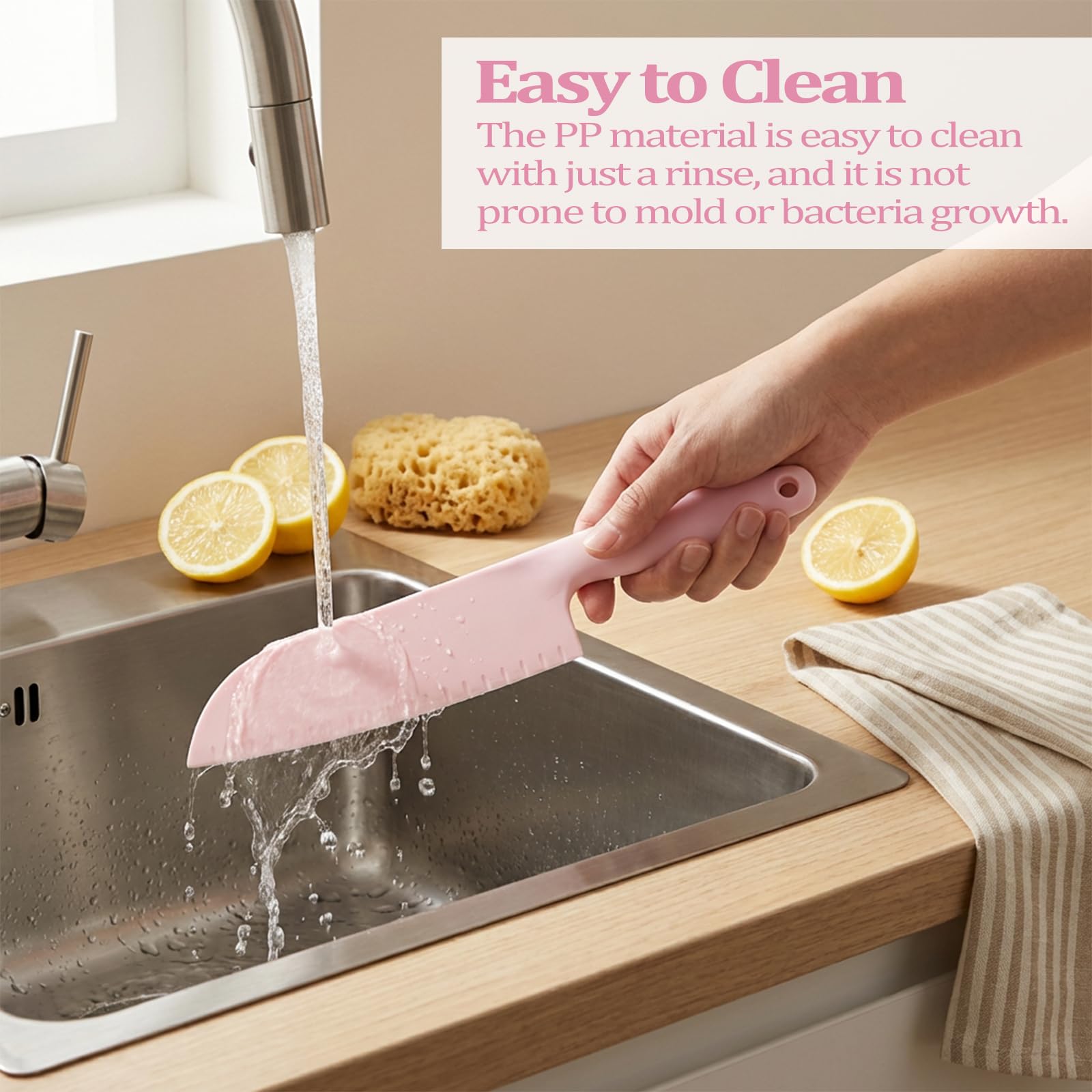 Couteau à Gâteau & Lève Gâteau en Plastique – Sécurisé pour Moules Antiadhésifs, Set 2 Tailles