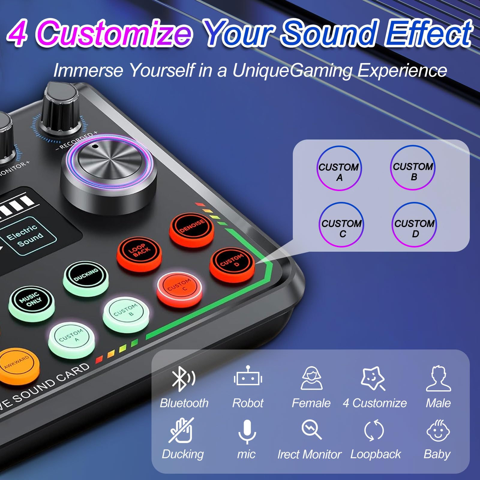 Podcast Equipment Set, Audio Interface with Podcast Microphone for Smartphone and PC, All in One DJ Mixer Ready to Use Perfect for Streaming, Singing, YouTube and Gaming