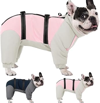 KOESON Warm Four Legged Dog Winter Coat for Small Medium Dogs with D-Ring