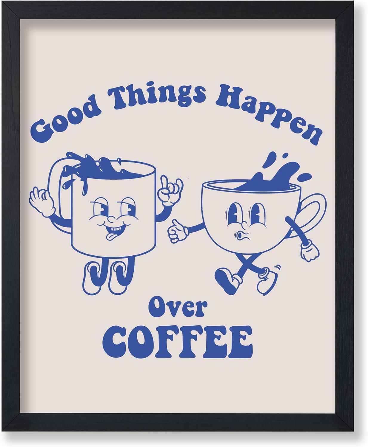 Poster Master If It's Nice Play It Twice Print - Retro Record Player Poster - Turntable & Music Art - Blue Preppy Wall Design - Trendy Decor for Living Room or Music Room - 8x10 UNFRAMED Wall Art