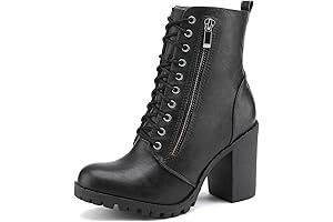 Women's Hi-Heel Combat Ankle Boots