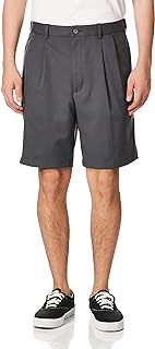 Men's Double Pleat Golf Short with Active Waistband, 9" Inseam