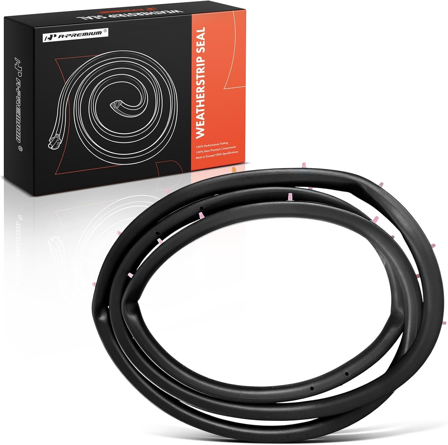 A-Premium Front Left Car Door Weather Stripping Seal Strip Compatible with Ford Fusion 2013-2020, Police Responder Hybrid 2019-2020, Sedan