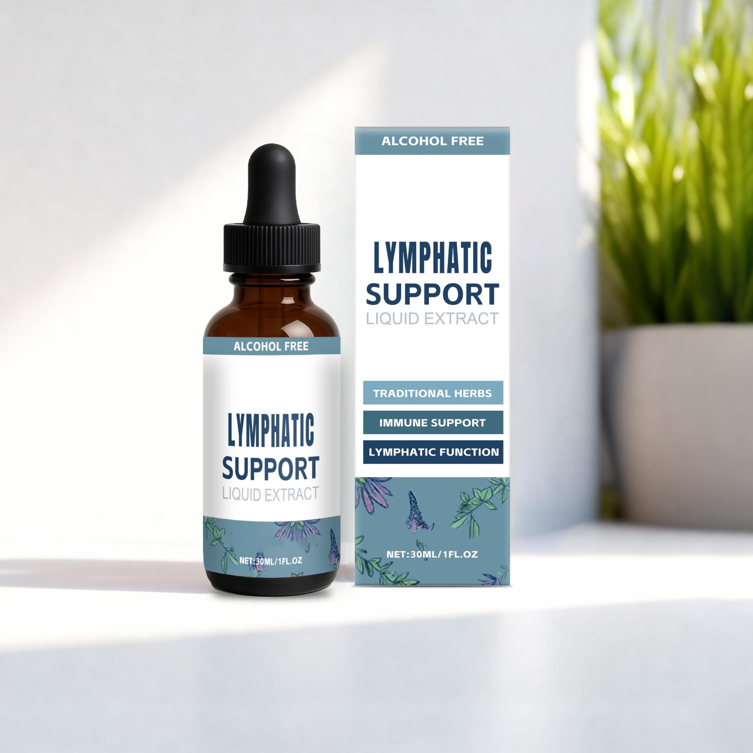 Liquido di supporto linfatico | Supporto immunitario e purificante | 30 ml/1 oz,3pcs