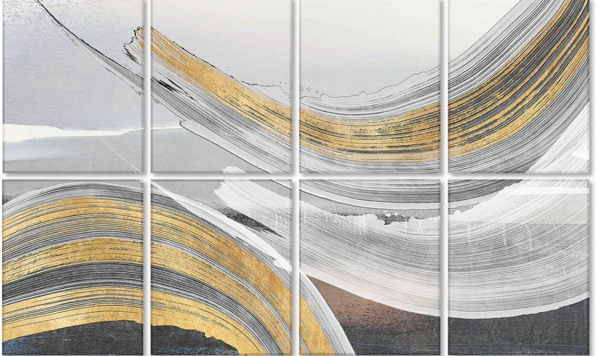 BUBOS 8 Pack Art Acoustic Panels Soundproof Wall Panel,47.2X31.4 Inches Sound Absorbing Panel,Self-adhesive Decorative Acoustical Wall Panels, Acoustic Treatment for Ceiling Home Office（Abstraction）