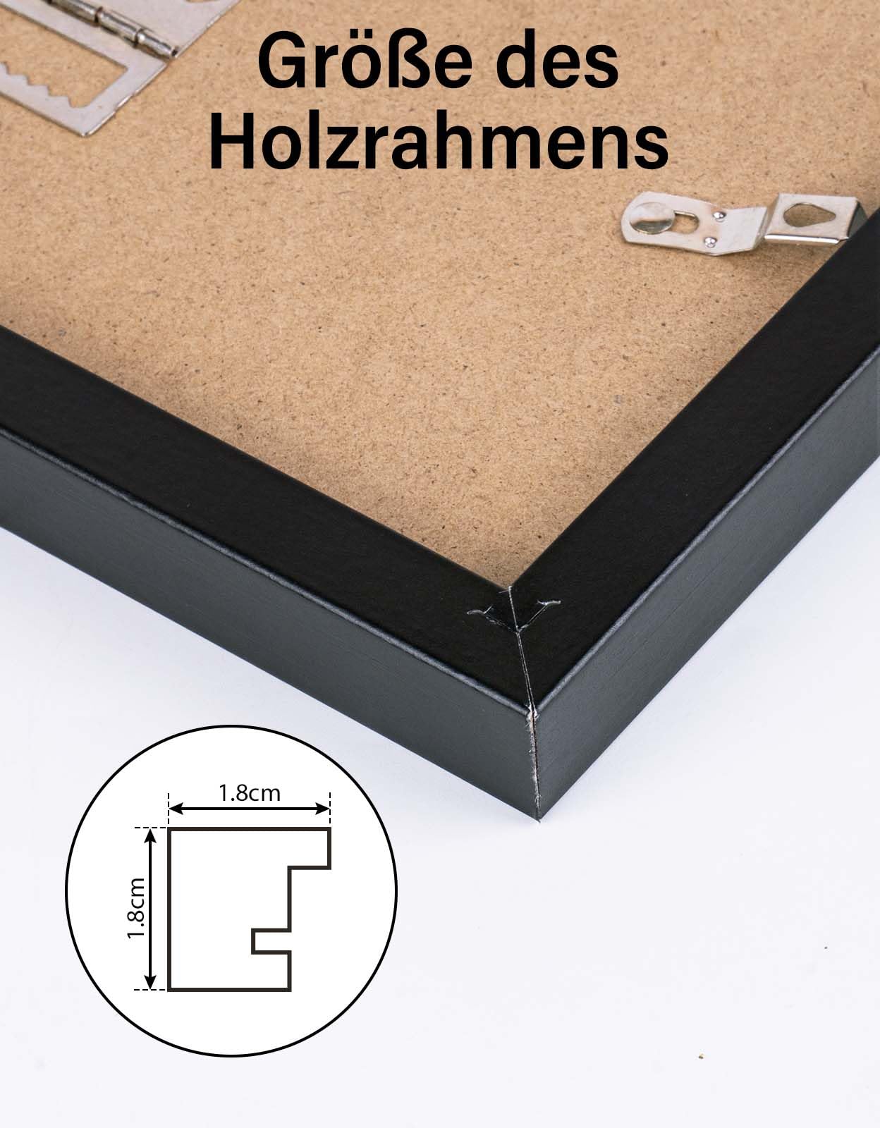 Ramka na zdjęcia A4, czarna, 5 szt. z passe-partout, drewniana rama MDF DIN A4, 21 x 27,9 cm, bardzo przezroczyste szkło akrylowe, nowoczesne ramki na zdjęcia, idealne do zdjęć/obrazów/dzieł
