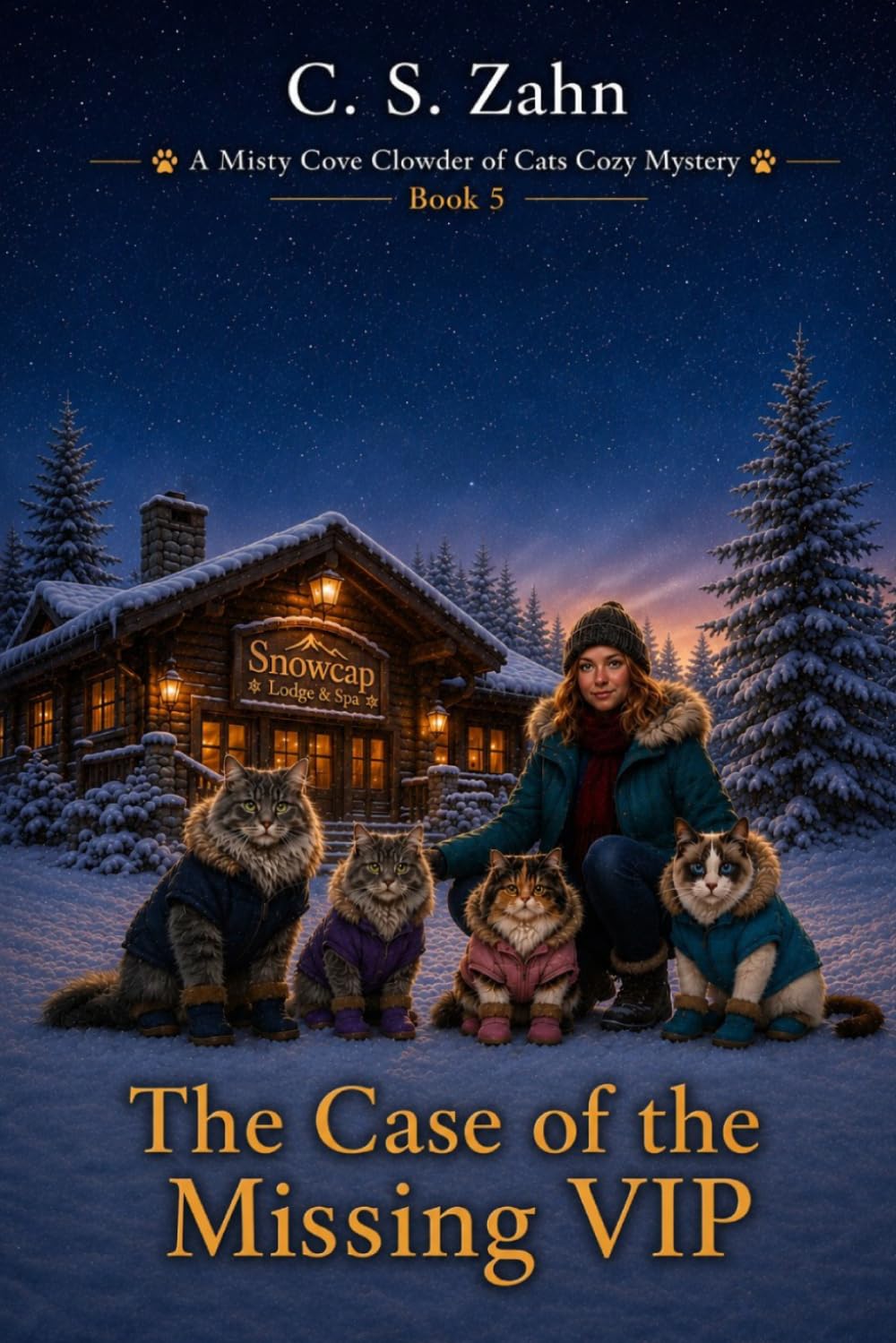 The Case of the Vanishing VIP: A Clowder of Cats Cozy Mystery Book 5 (A Misty Cove Clowder of Cats Cozy Mystery)