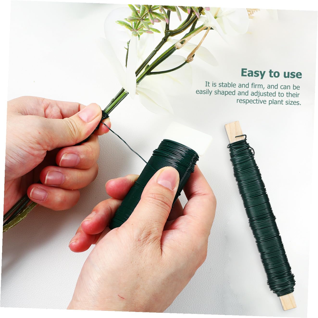 jojofuny 6pcs Flower Binding Wires Sticks Boards Thin Strings for Florist Crafts Plant Wiring Wreath Making Decorations