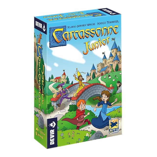 Devir - Carcassonne Junior, Juego de Mesa Infantil Estratégico, 2-4 Jugadores, 5+ Años (BGCARJTR)
