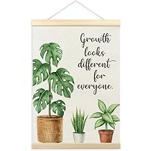 TLESKE Mental Health Wall Art Poster for Therapist Therapy Counseling Office, Motivational Inspirational Wall Decor for Classroom, Growth Looks Different for Everyone Poster with Hanger Frame 12x16