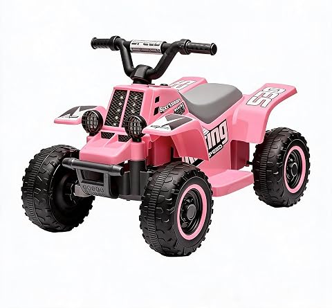 IDEALHOUSE Quad elettrico per bambini da 6 V (ATV), auto elettrica con luci