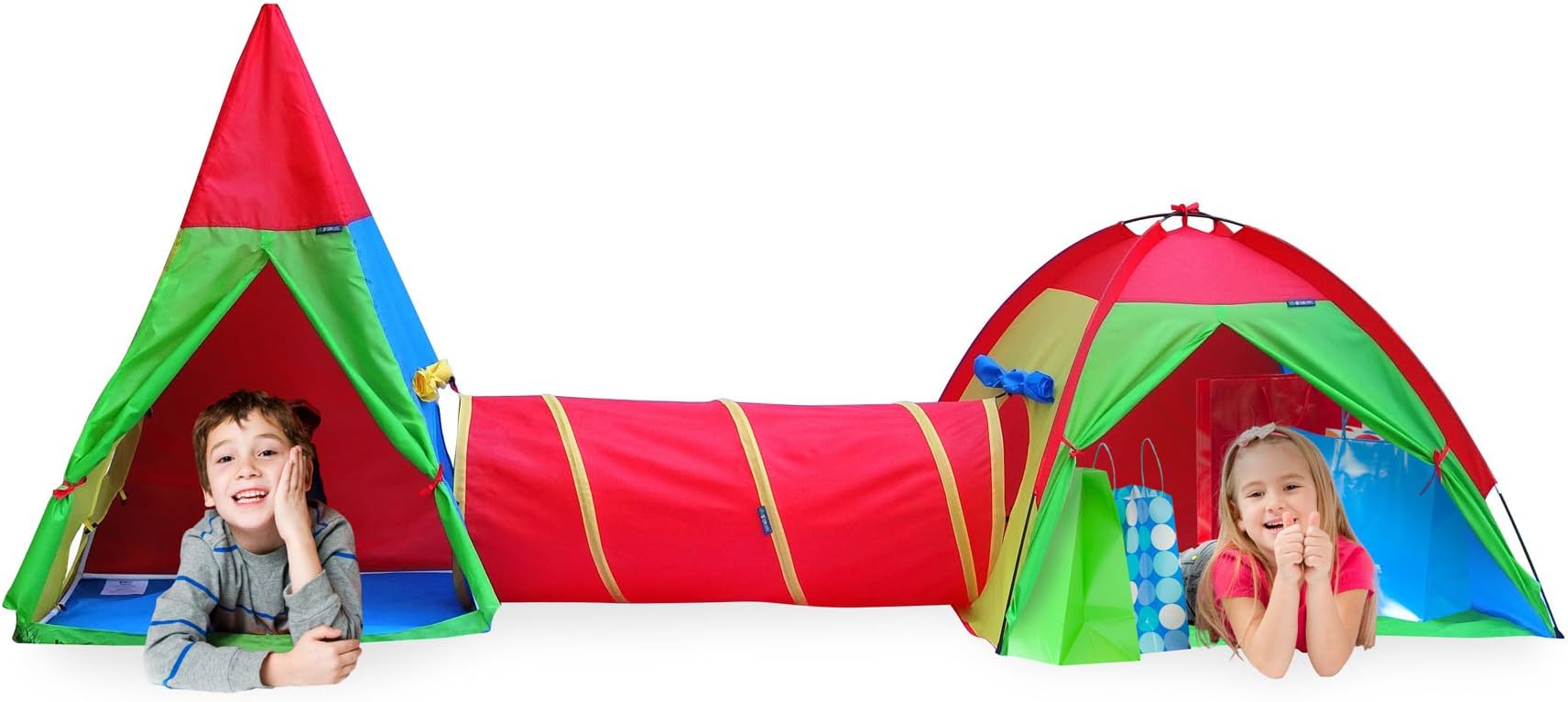 Giga Tent Action Dome and Teepee with Tunnel Play Tent Set