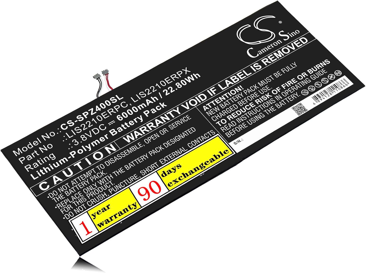 3.8V 6000mAh LIS2210ERPX LIS2210ERPC Battery Replacement is SGP771 Xperia Z4 Tablet SGP712