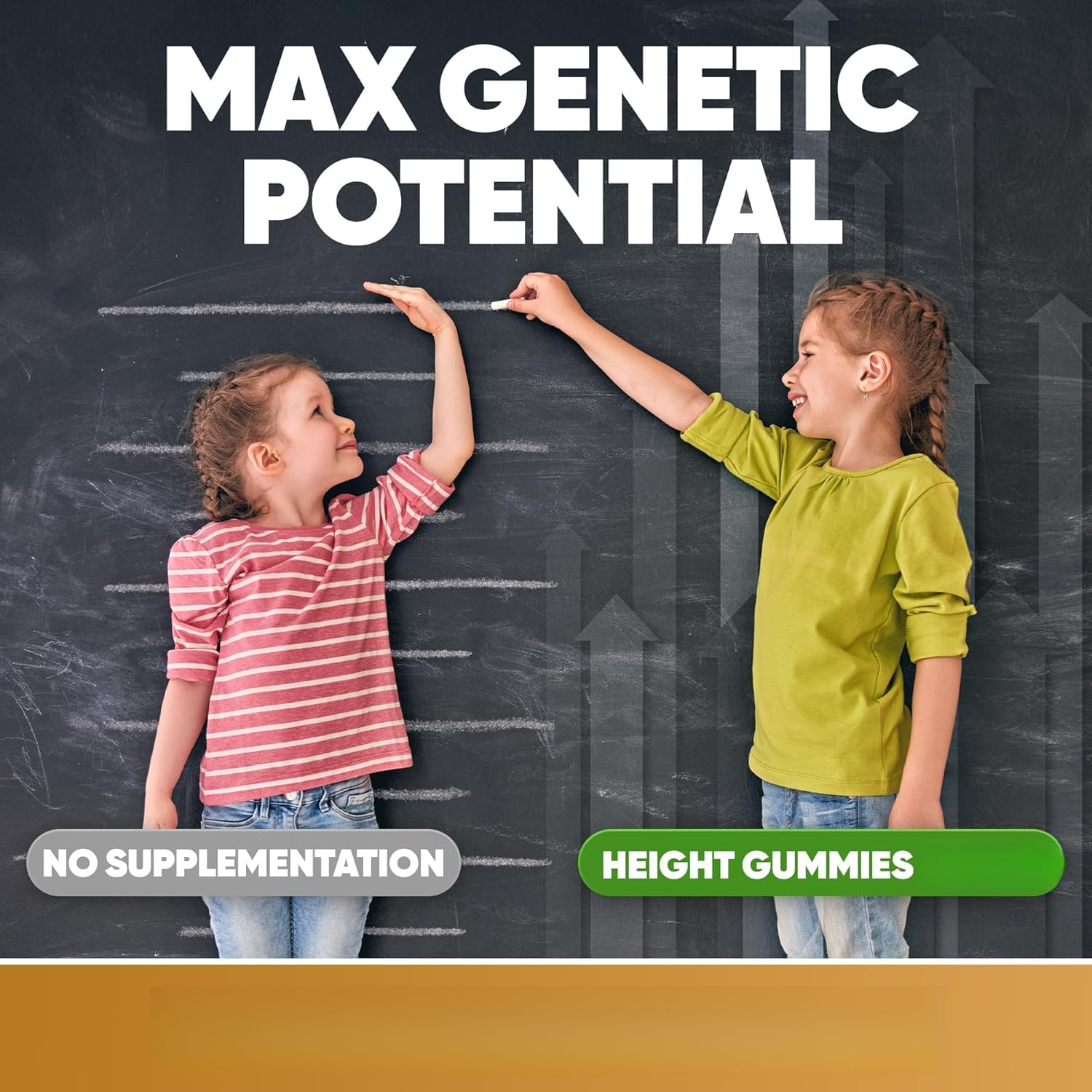 2PCS-Height Growth Gummies-Healthy Formula-Multivitamins-Promote Growth-Suitable for Any Age-Maximize Height