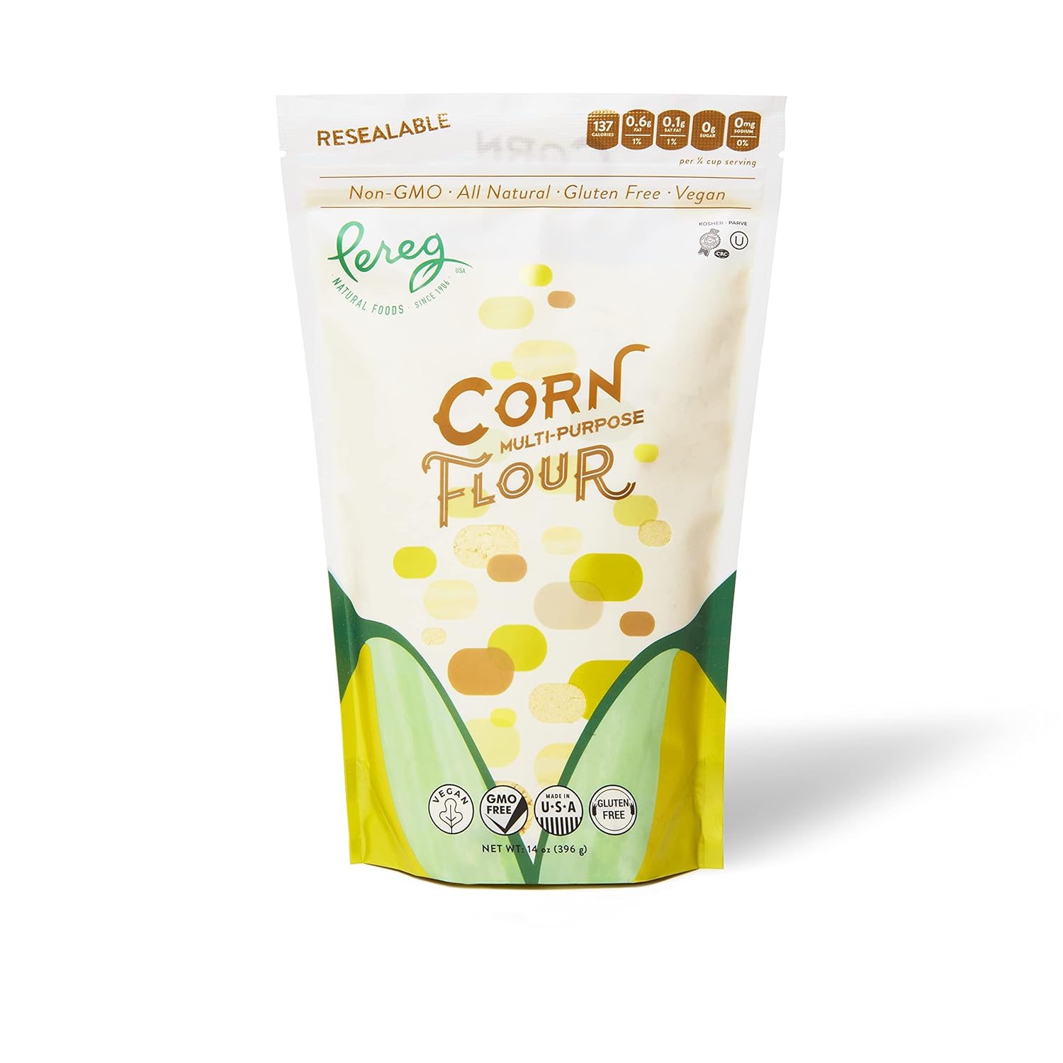 Yellow Corn Flour (14 Oz x 6 Pack) - Vegan, Non-GMO, Made In USA, Gluten-Free - Cornflour for Mexican Dishes, Bread, Muffins, Cakes, Tortillas, Pupusas & Bakery
