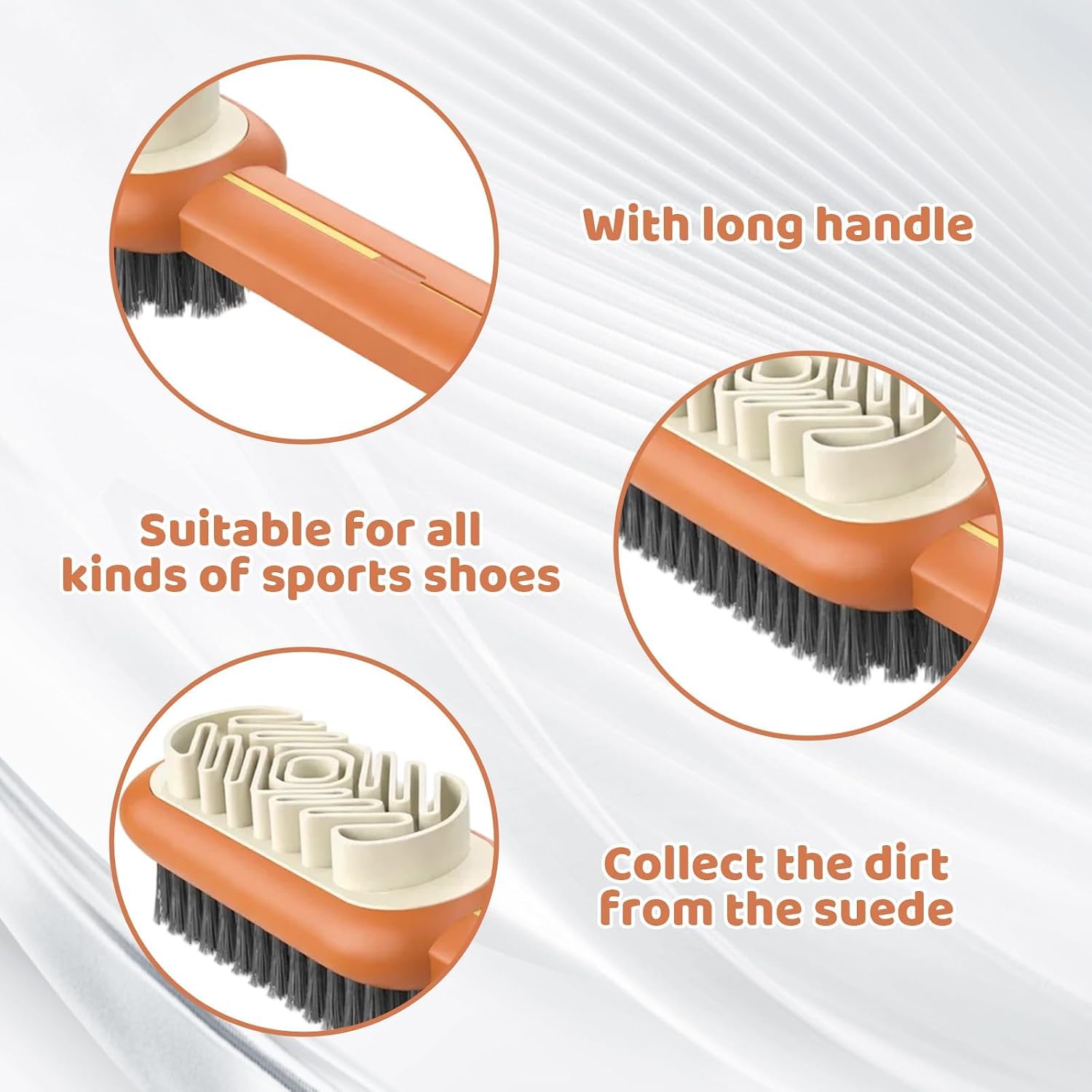 3PCS Suede Brush Set, Compact Design Rubber Shoe Brush, Shoe Cleaning Brush Suitable for Professionals and Sneaker Enthusiasts
