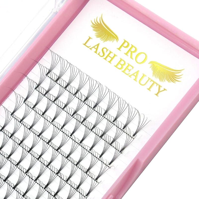 Extensões de Cílios em Leques Prontos PRO LASHBEAUTY 5D-D-0.07, 16 mm, Curvaturas C e D