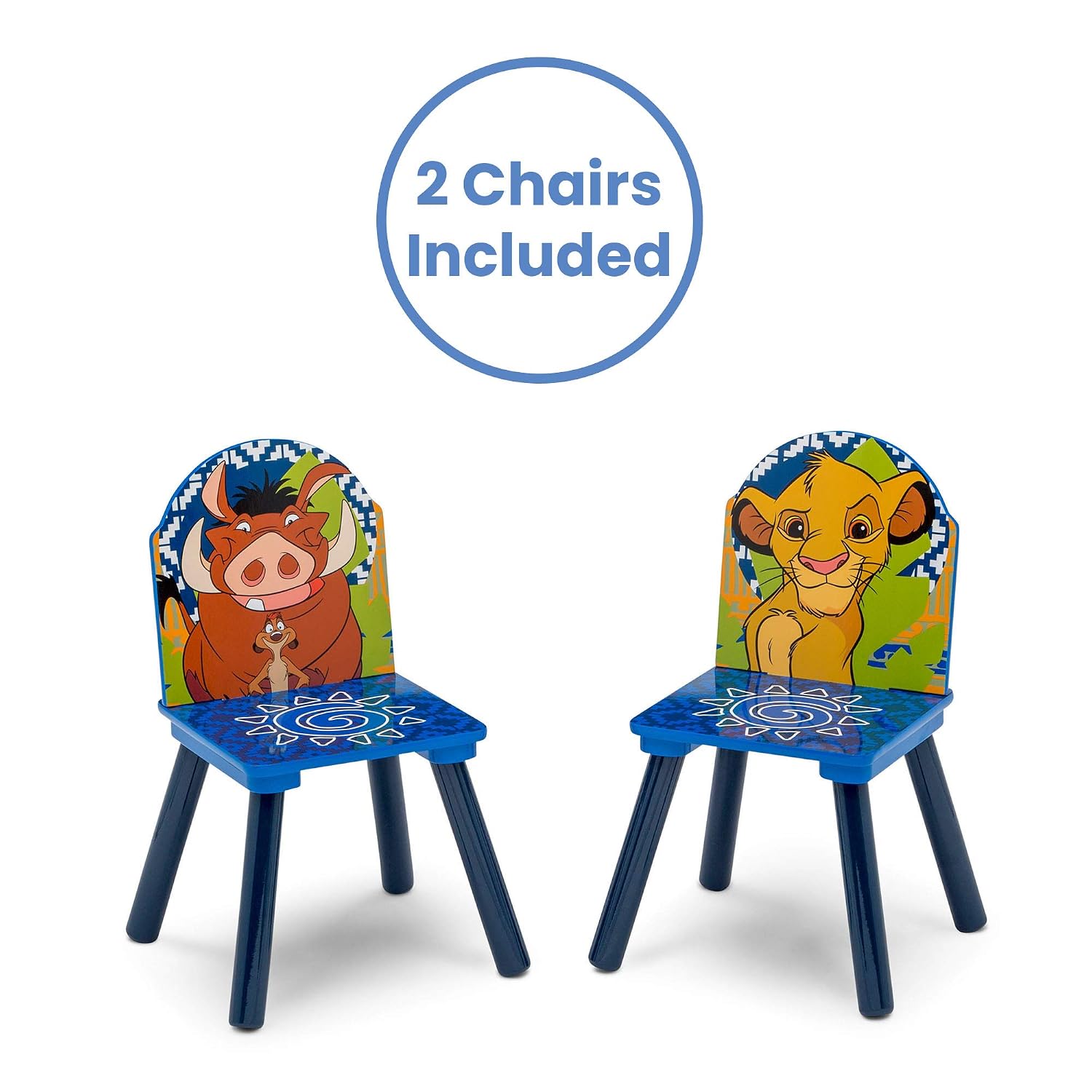 Delta Children Kids Table and Chair Set With Storage (2 Chairs Included) - Ideal for Arts & Crafts, Snack Time, Homeschooling, Homework & More - Greenguard Gold Certified, Disney The Lion King