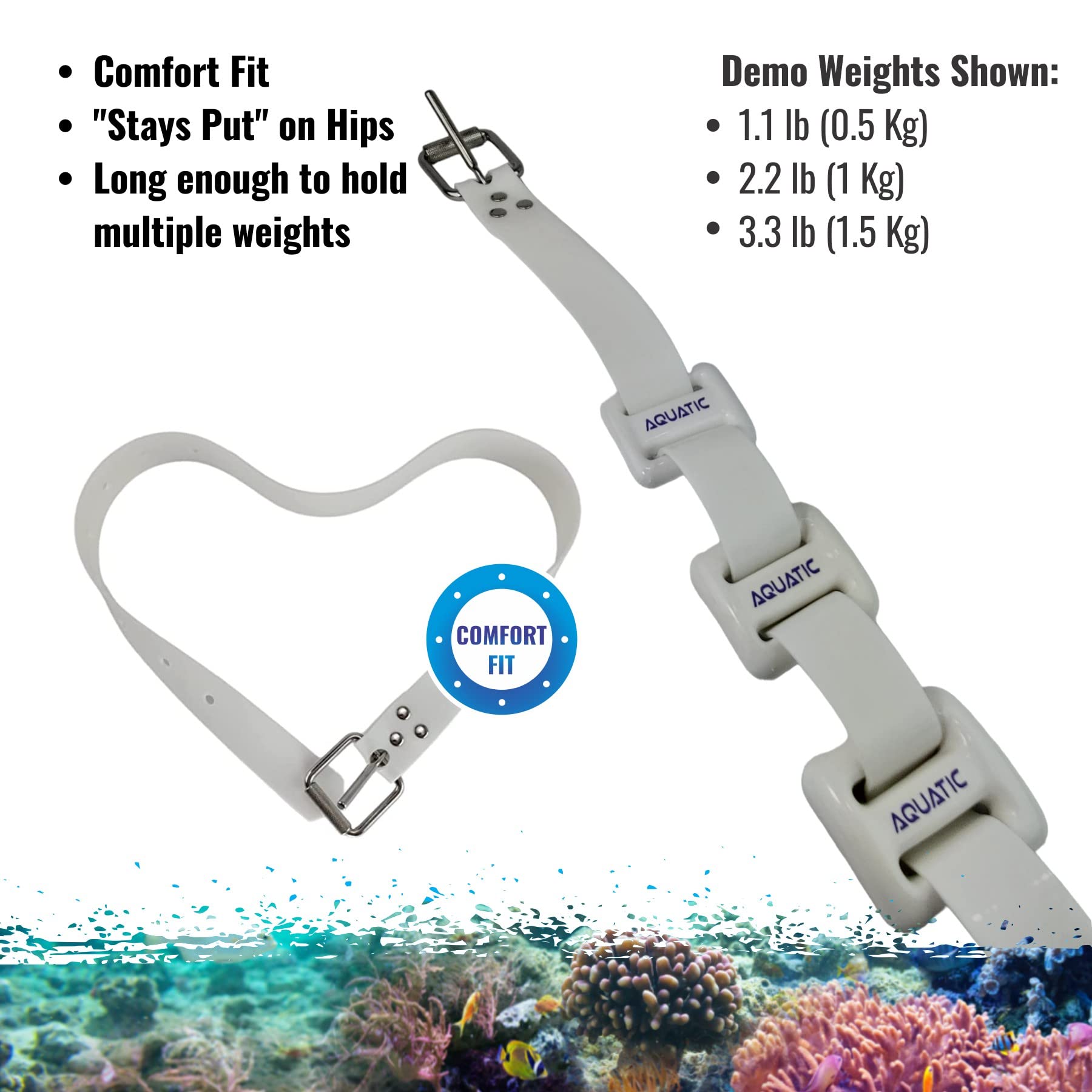 Aquatic Hunt - Premium Silicone Dive Weight Belt 50