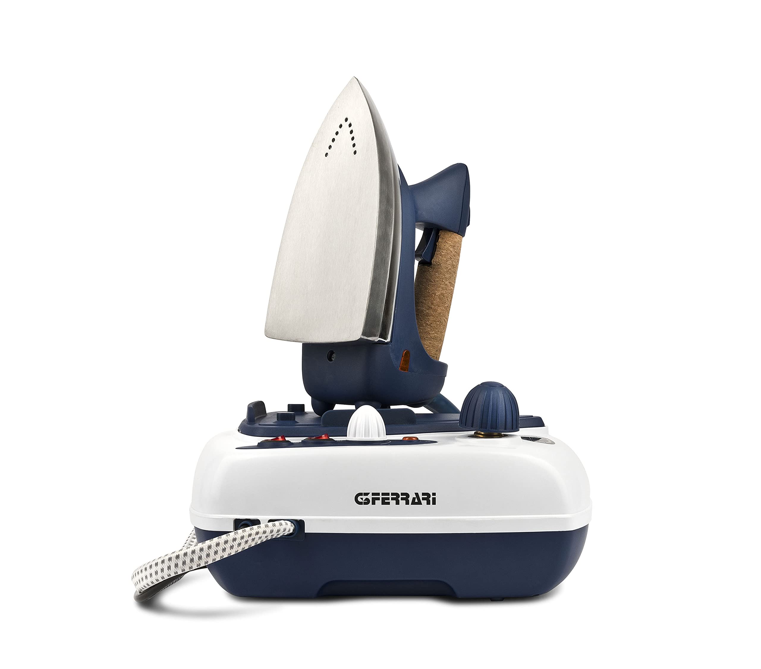 G3 Ferrari G40019 Getto-VAP Sistema Stirante Professionale, 2000 W, Serbatoio 700cc, 3 Bar pressione, Termostato regolabile, Accensione separata ferro/caldaia, Blu/Bianco