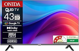 Onida 108 cm (43 inches) Nexg Series 4K Ultra HD Smart QLED Google TV QZ43UI