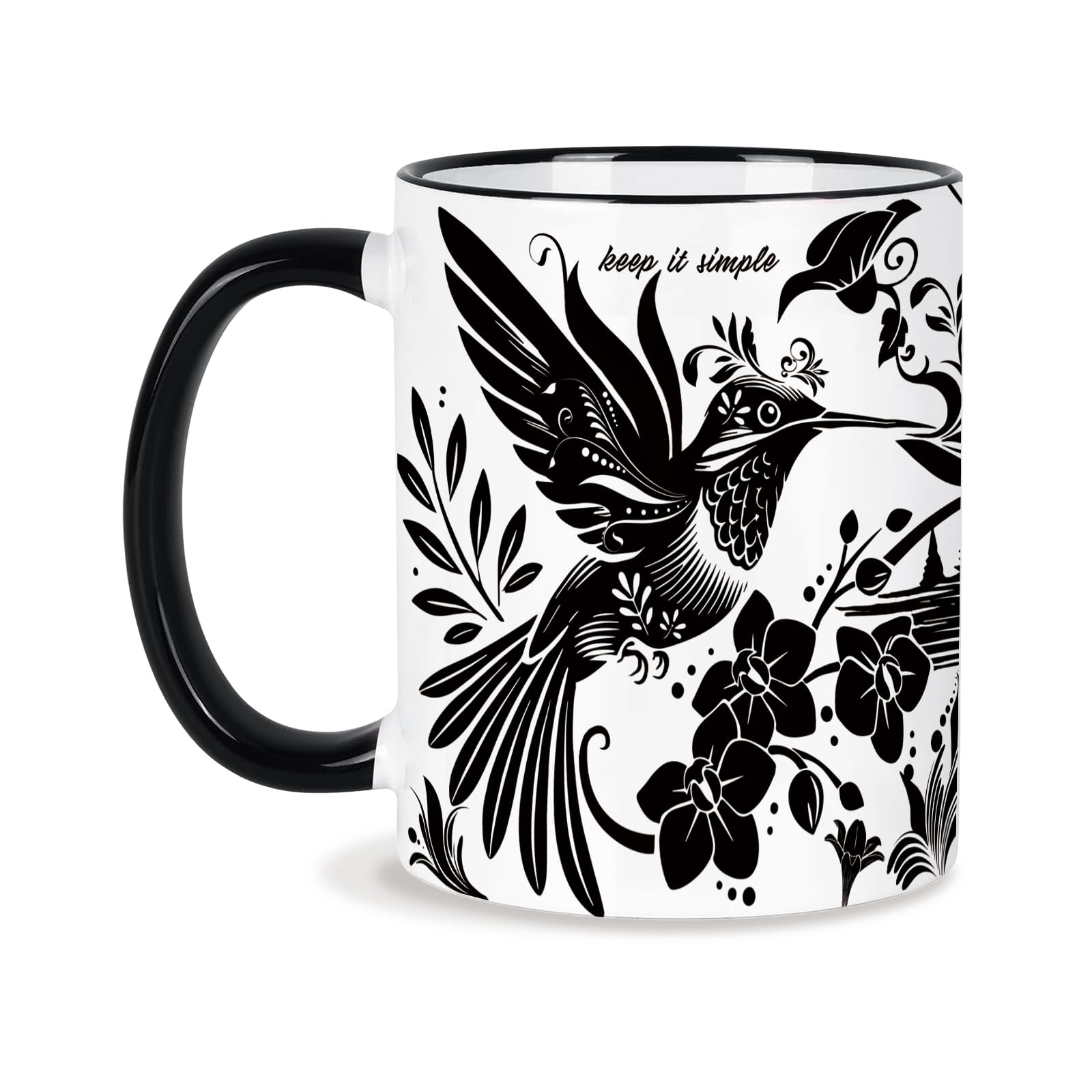 Silkwishes Hummingbird Gifts for Women 11Oz Hummingbird Mug, Mothers Day Birthday Gifts for Women, Boho Coffee Cup Birthday Gift, Graduation Gift,