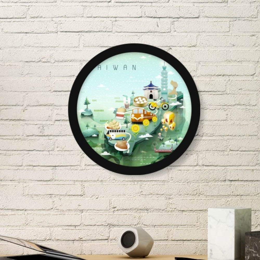 Art prints Taïwan grand cadre noir cadeau déco original