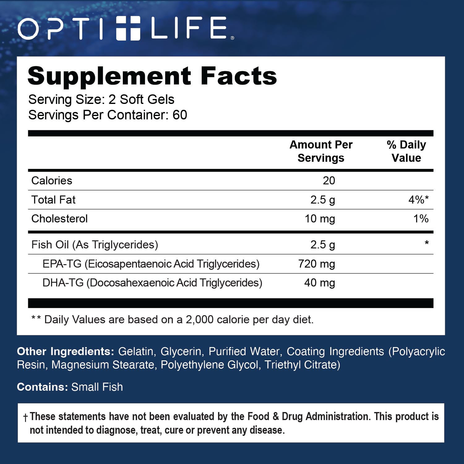 Opti + Life rTG Omega 3 Fish Oil 1200mg EPA DHA, Coated Softgels, 120 Ct — Amazon image 8
