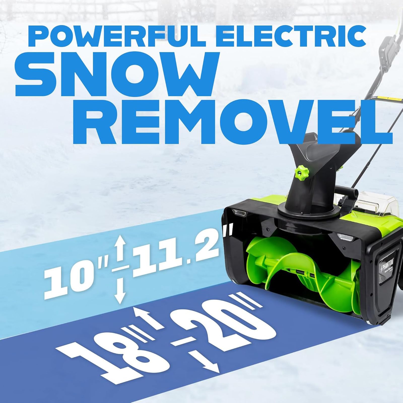 Pala da Neve Senza Fili 3500W, Soffianeve Elettrico Leggero con 2 Batterie da 20V 4.0Ah, Manico Regolabile e Deflettore Direzionale, Perfetta per Patii, Terrazze e Passaggi Pedonali 4 batts