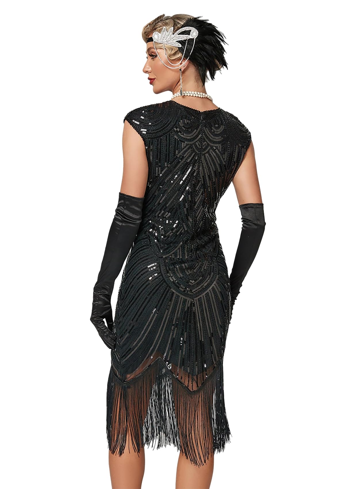 Viloree 1920s Vestido Anna Flapper Gran Gatsby Fiesta Vintage Retro Cóctel