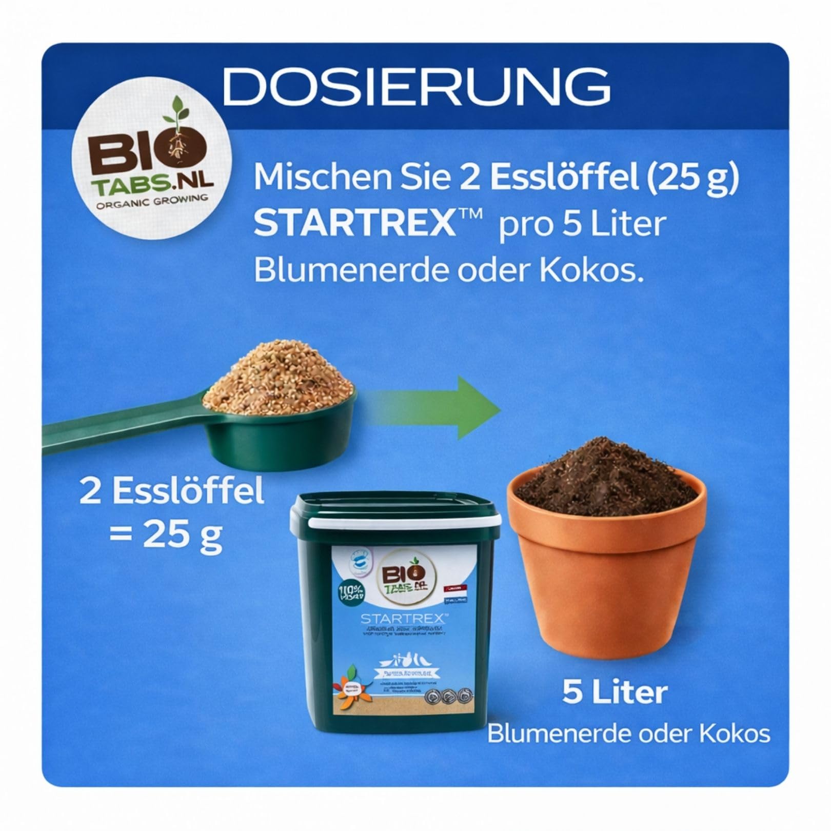 Weedness BioTabs Startrex 5000 g - Naturdünger Grow Flüssig Bio Orchideen Bonsai Organische Dünger