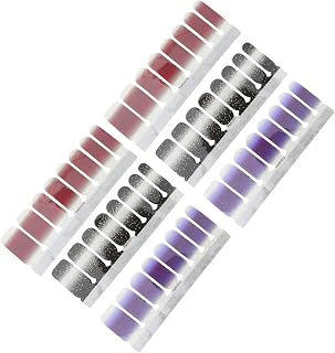 BIUDECO 6 Folhas De Adesivos Para Unhas 3D Adesivos Calcomanias Para Uñas Peças Femininas Manicure DIY Adesivo Para Unhas Bling Cobertura Completa Decalque Para Unhas Glitter Adesivos