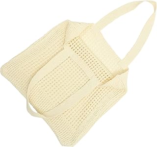 ULDIGI Bolsa De Malha Aberta Bolsa De Ombro Para Bolsa Casual Bolsas Boho Bolsa De Malha Bolsa De Crochê Feminina Bolsa De Ombro De Malha Bolsa De Crochê Bolsas De Tecido Bolsa