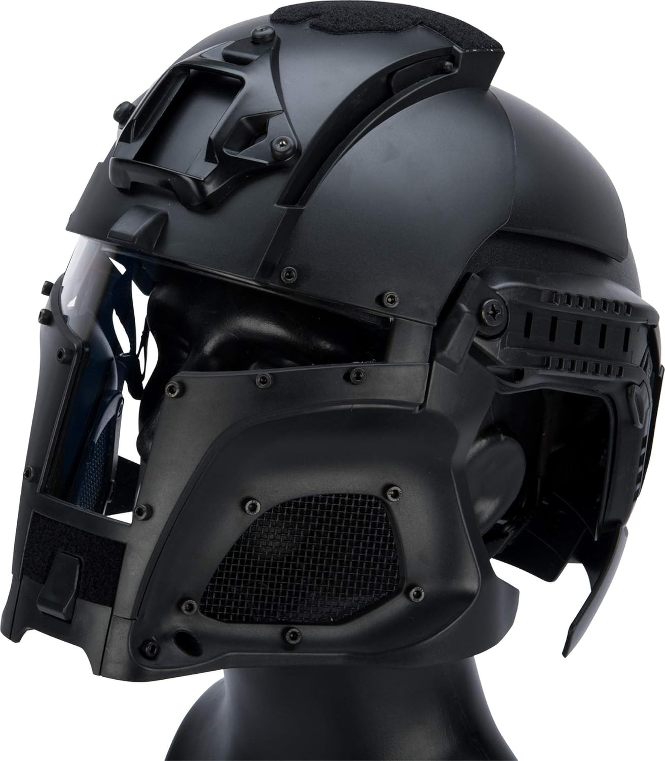 Evike Airsoft - Matrix Medieval Iron Warrior Full Head Coverage Headpro/Face Pro/Goggle Protective System (Color: Black)