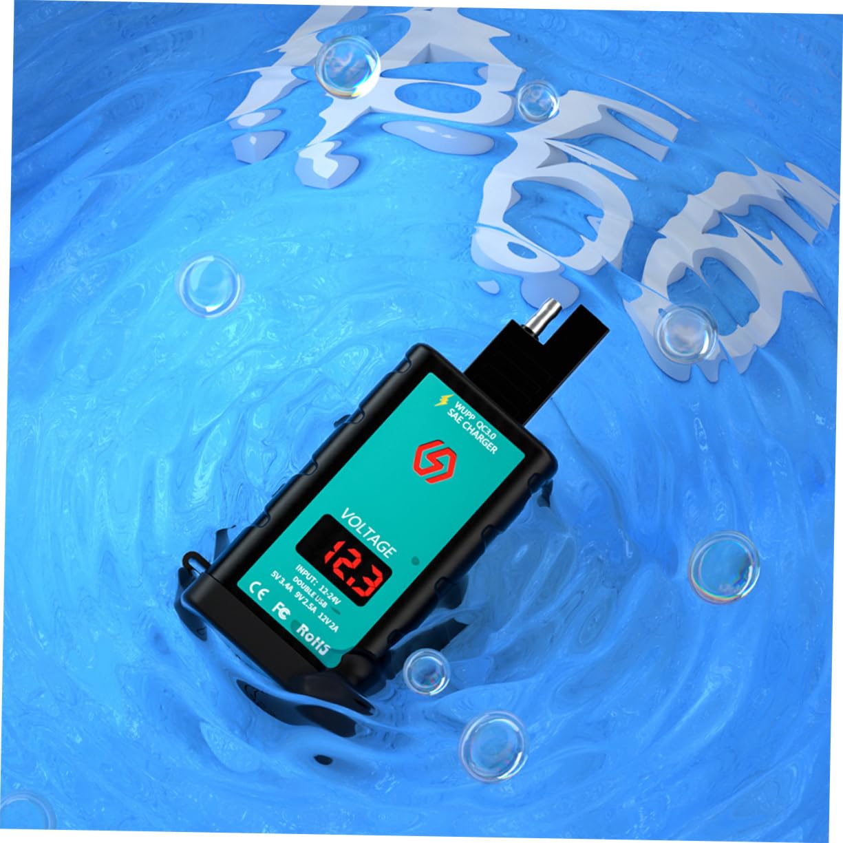 COOLHIYA Fast Charge Charger for Motorcycle SAE Adapter - 1.4m Cable Over-Protection