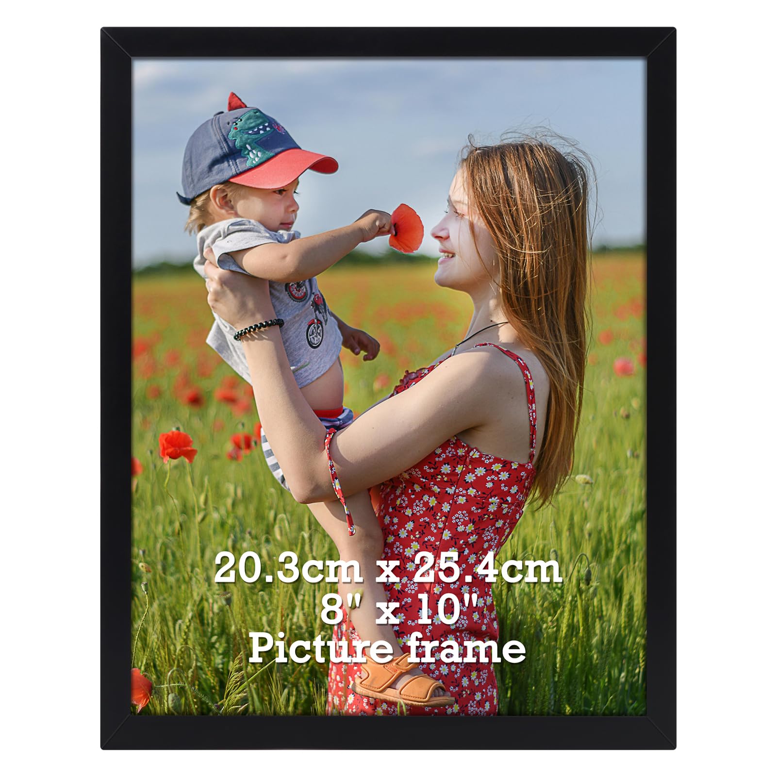Vasemouh 8x10 Photo Frame Black, Single 10x8 Picture Frame Horizontal or Vertical Wall Mounting and Tabletop Display for Home, Office, Gallery โ image 1