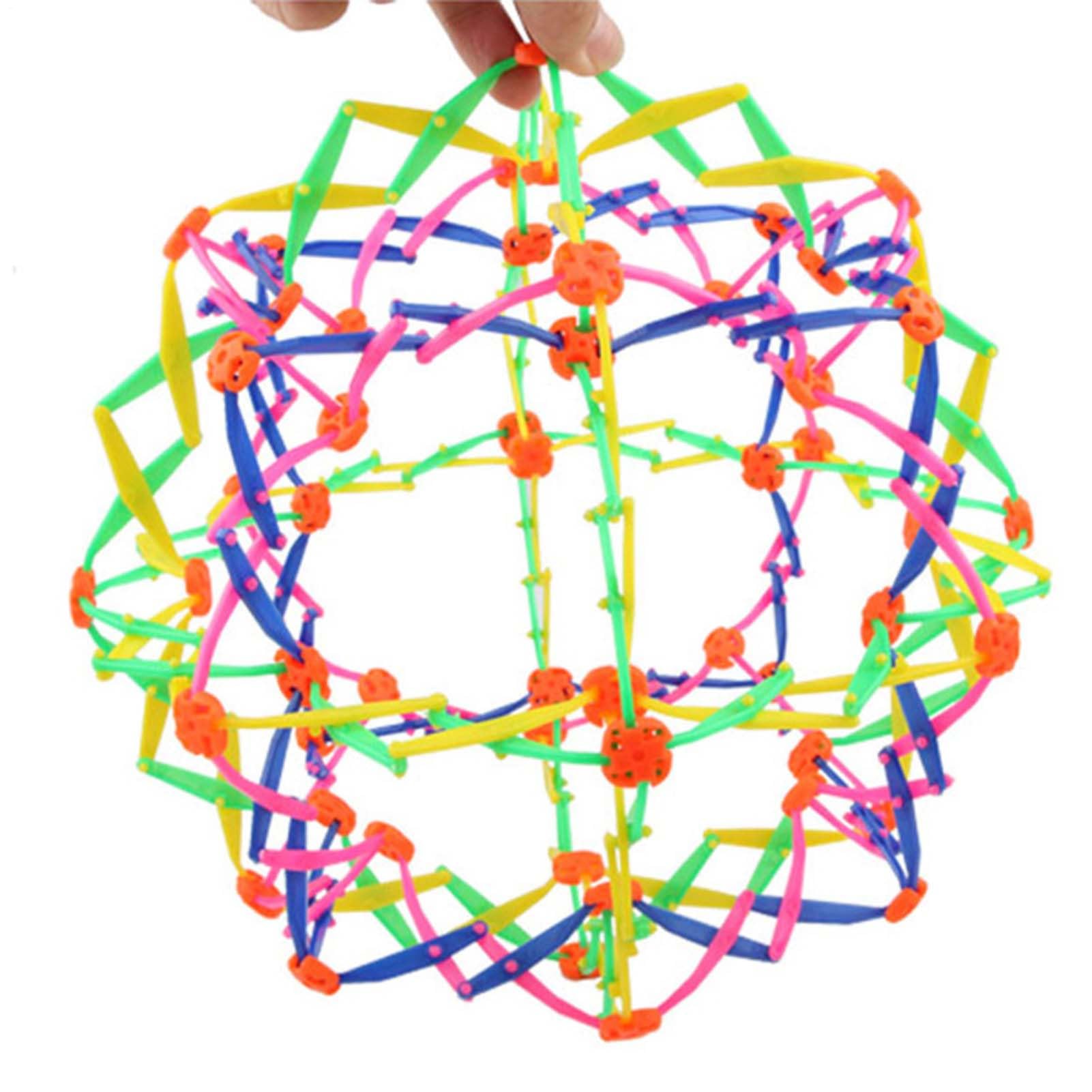 Balle respiratoire Extensible | 6,5 Pouces Rainbow Magic Ball Fidget Toy | Balles de Fleurs transformables Toys Puzzle avec la lumière | Extension balles Sensory Stress Relief Toys for TDAH Yoga