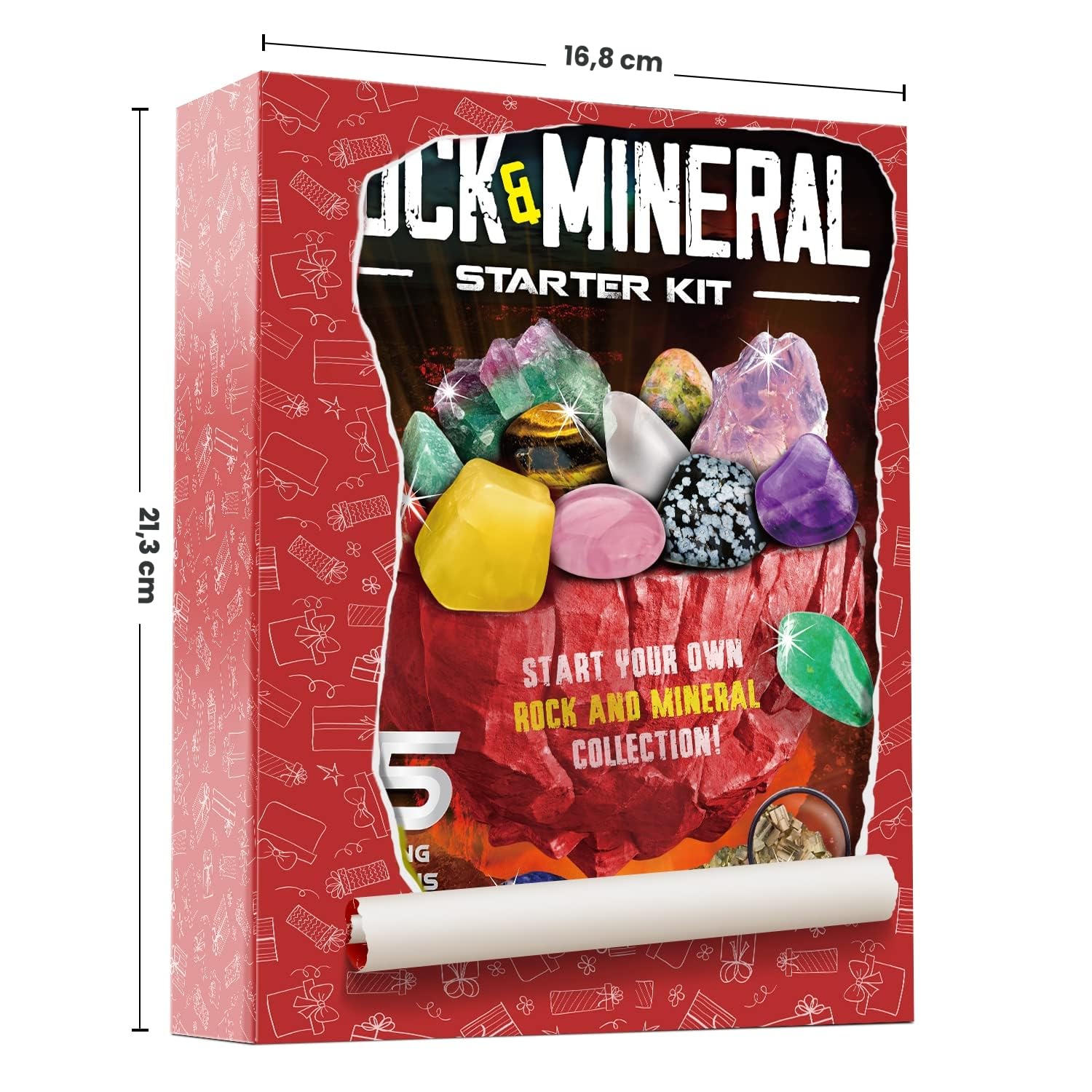 XXTOYS – 15 Minerali da Collezione – Veri Pietre Preziose in Confezione Naturale