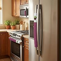 Vista 7 de Fundas para manijas de puerta de refrigerador, lavables, mantienen el electrodoméstico limpio para refrigerador, microondas, estufa, horno, atrapa