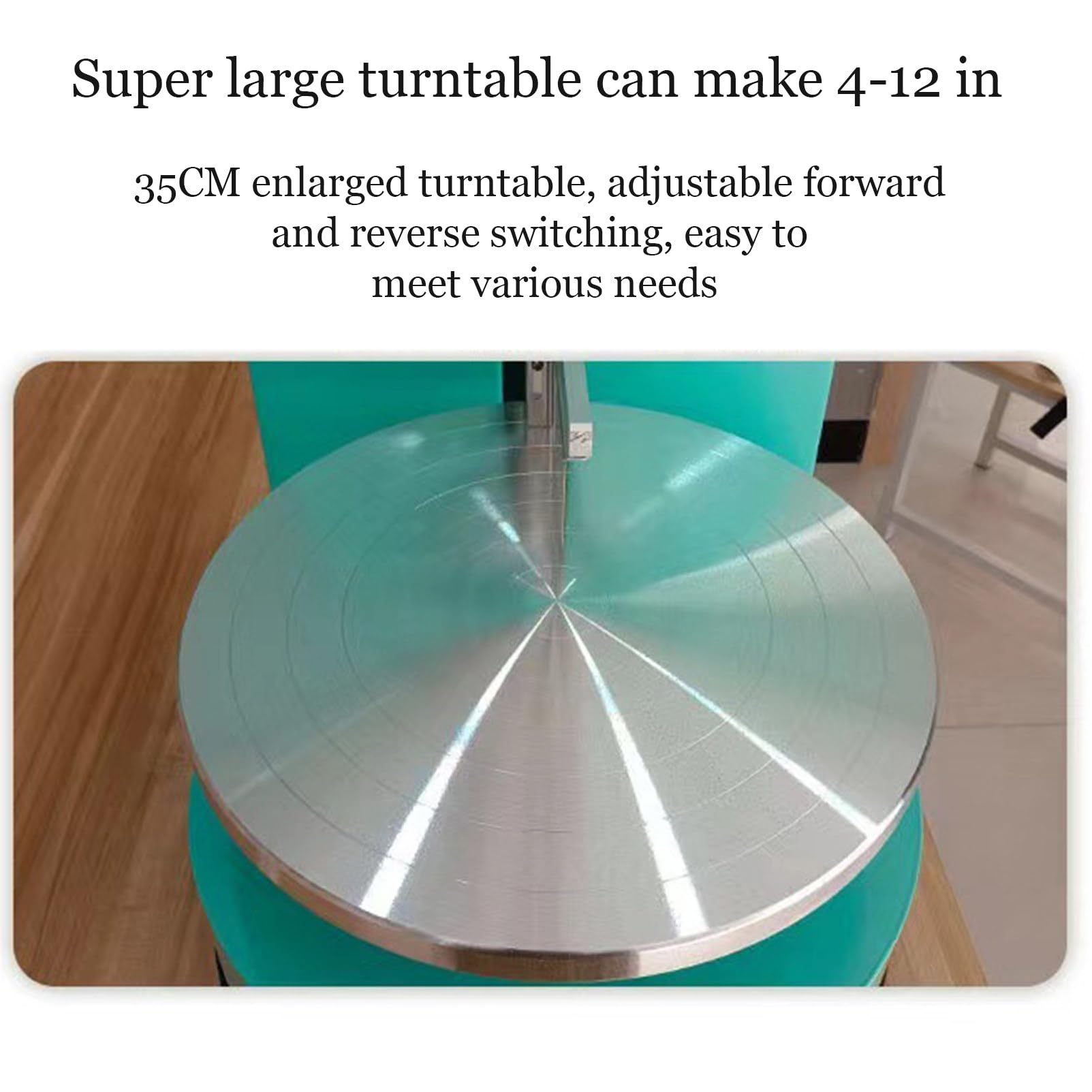 Máquina de decoración de tartas, revestimiento, alisado y raspado para pasteles de 4 a 12 pulgadas, herramienta para untar crema de mantequilla