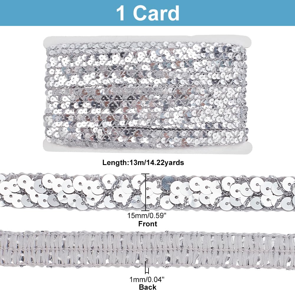 PH PandaHall Nastro Di Paillettes Per Cucito, Largo 55mm, 10 Metri, Organza Dorata, Per Abbigliamento, Matrimonio E Decorazioni Fai Da Te