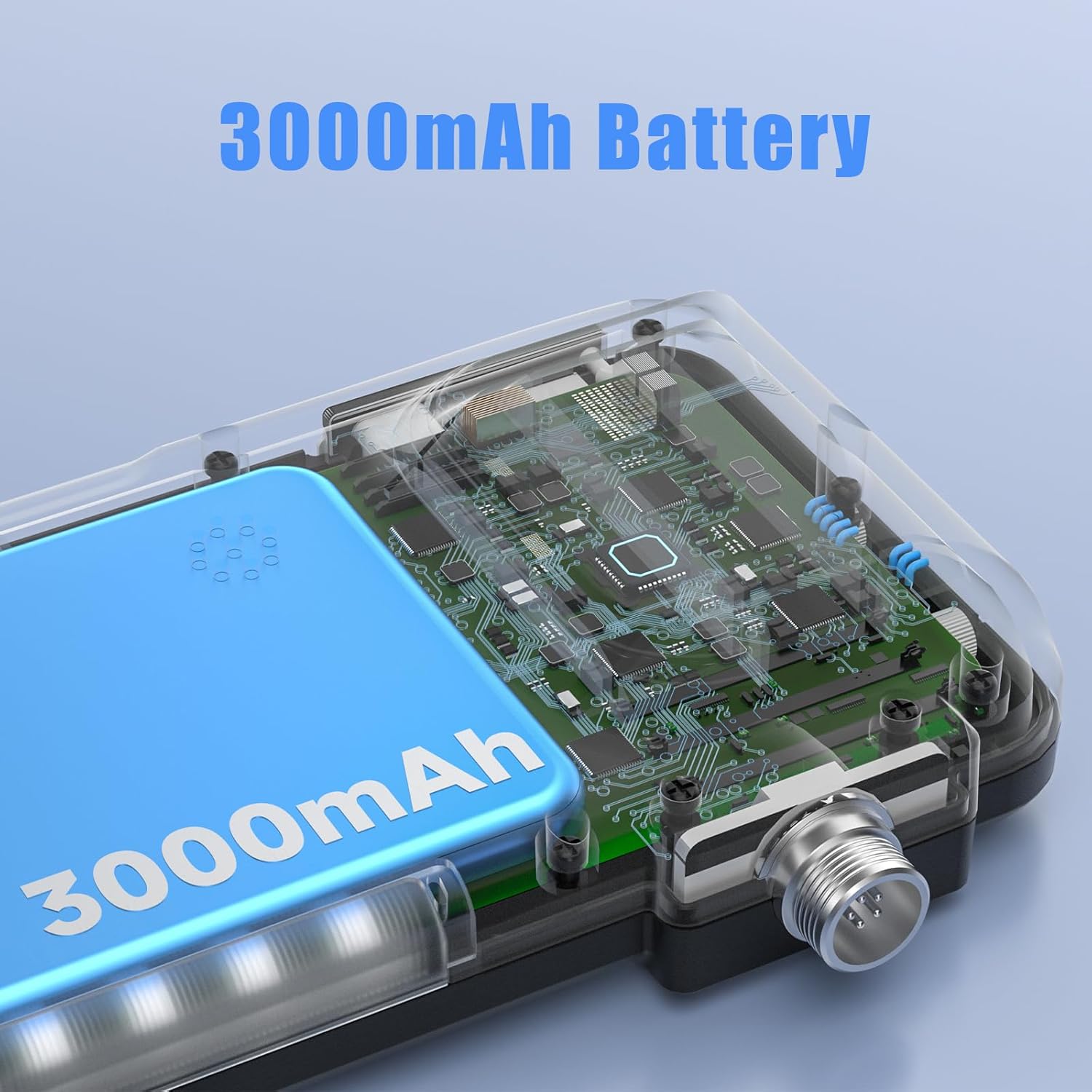 Internal view of the 3000mAh battery in the ILIHOME I22 endoscope camera