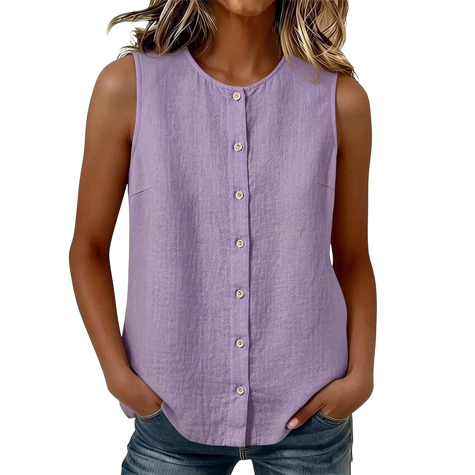Chaleco sin mangas de mujer con botones de estilo bohemio informal y corte holgado 4