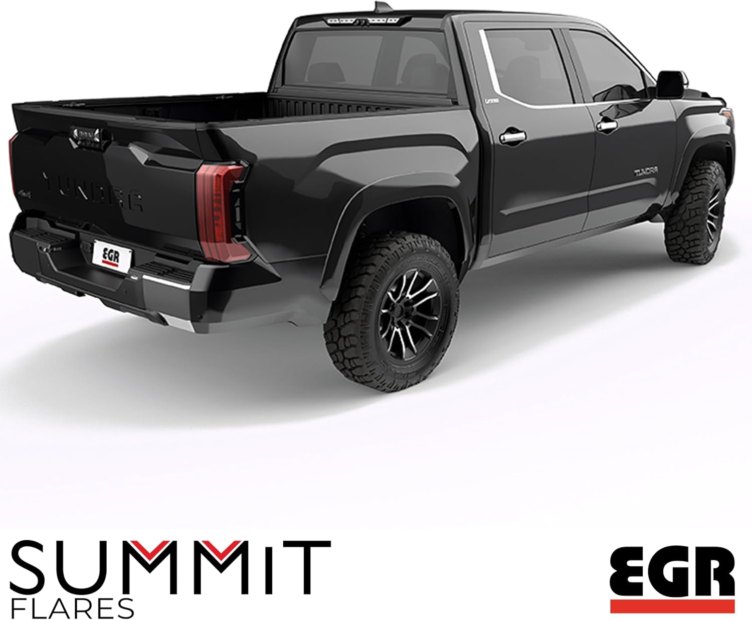 EGR 775404-218-Summit Series Fender Flares - Compatible with 2022-2024 Toyota Tundra - Color Infused Thermoplastic (Color 218 / Midnight Black)