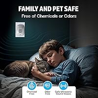 Vista 3 de Bell+Howell Repelente ultrasónico para plagas mejorado 2025 para interiores, 4 unidades, kit de repelente de ratones para el hogar, control