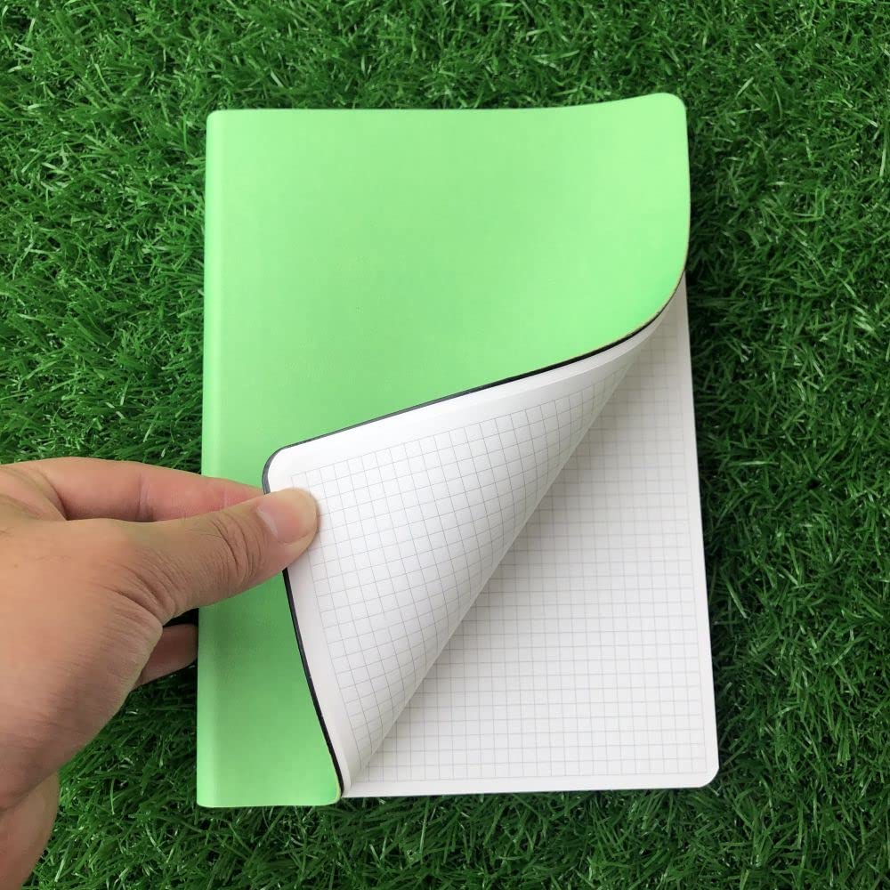 Notatnik miękka okładka notatnik kwadratowy dziennik w kratkę 120 g/m2 papier, bez ducha, bez krwawienia bez daty notatnik w linie (czarny, kwadratowa siatka 120 g/m2)