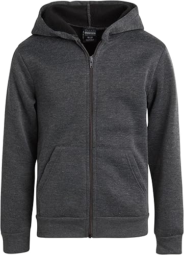 Vista 5 de Quad Seven Conjunto deportivo para niños, 2 piezas, forro polar sólido, sudadera con capucha y pantalones deportivos (tallas 5-18)