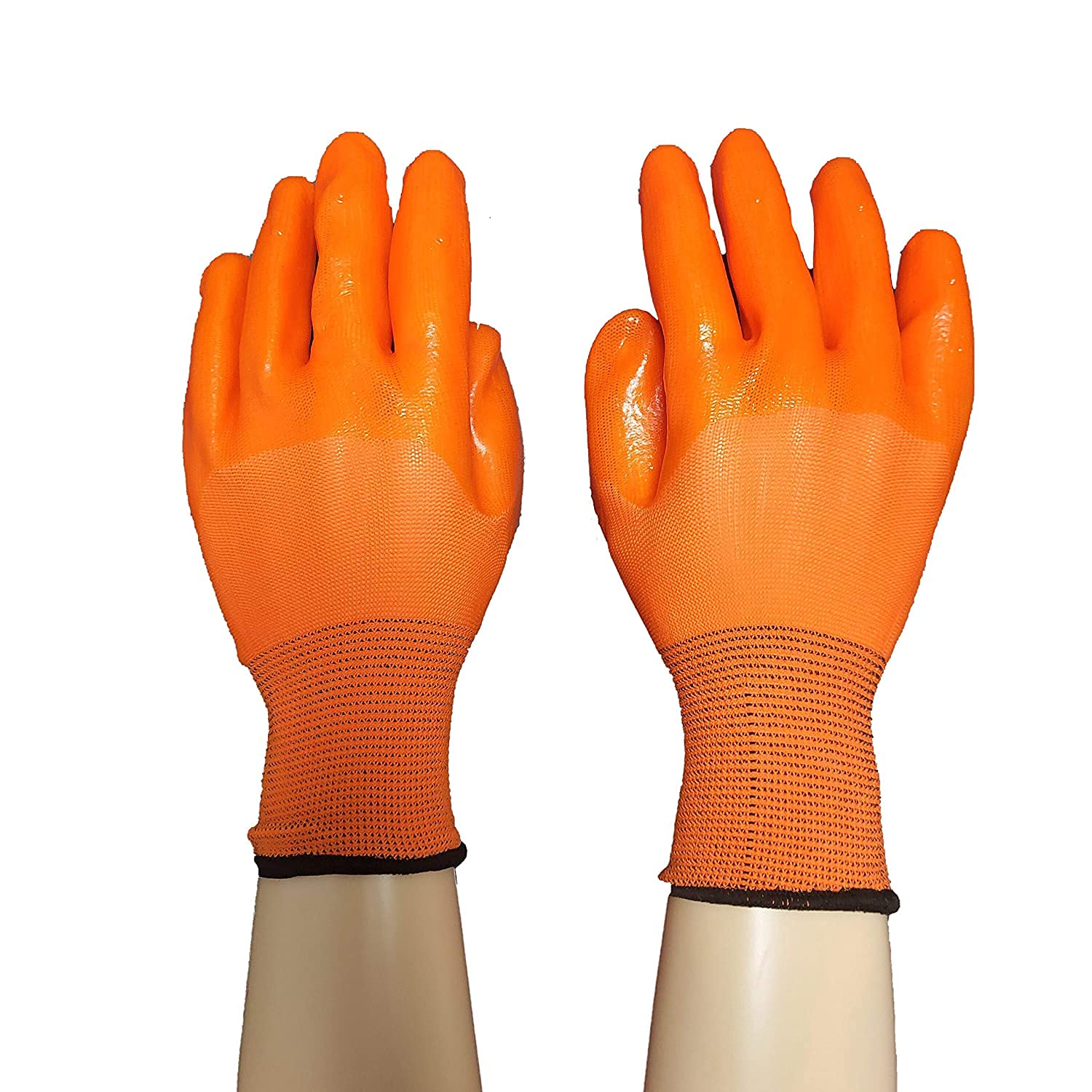 Modern Safety Solution Orange Full Pvc Coated Construction Safety Hand Gloves Industrial | Domestic Hand Gloves (5) (B0BLSW2BH1) Amazon Price History, Amazon Price Tracker