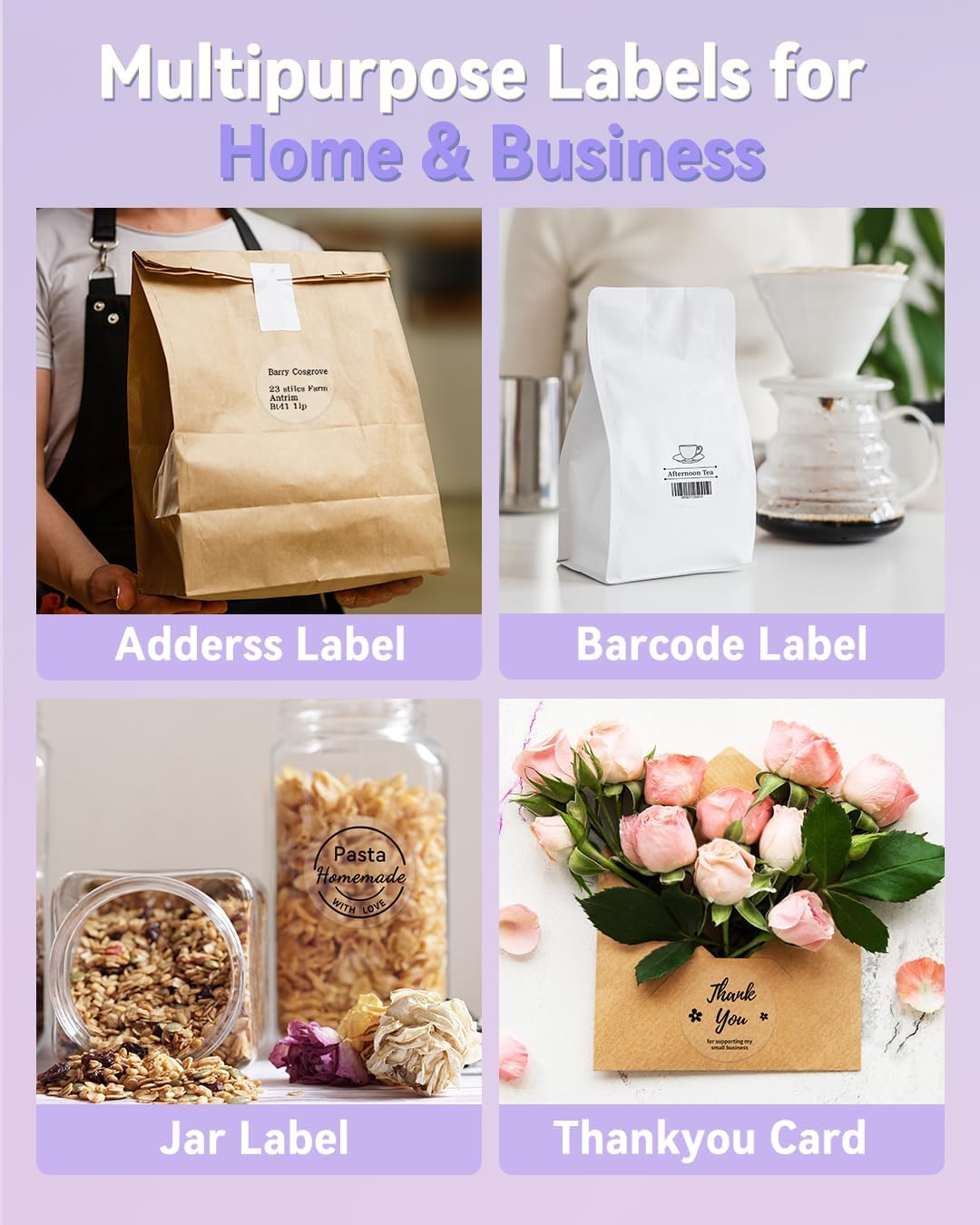 Phomemo Labels- 3 Rolls Clear Circle Label- M110/M220/M221/M120/M200 Transparent Thermal Paper 1.57"x1.57"(40x40mm)- Round Sticker Label for Logo/Barcode/Stickers/Address Labels - Image 5