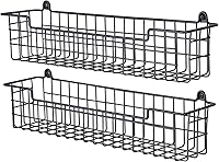 Vista 1 de Spice Rack Organizer Wall Mount, Spice Organization Storage Shelf for Cabinet Door, 2 Packs Wall Spice Rack Saving Space for Kitchen, Black